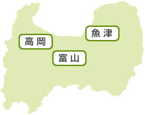 富山県の地図